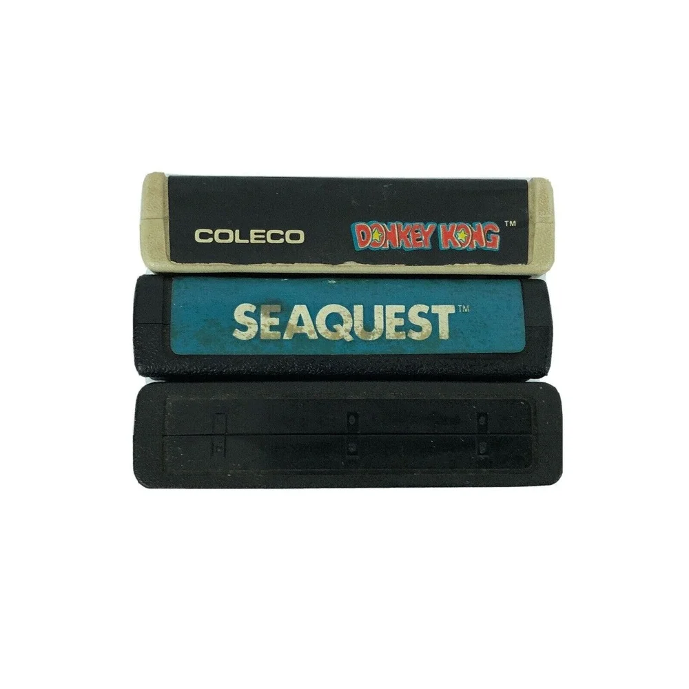 Atari Video‎ Game Cartridges Set of 3 Donkey Kong Seaquest Swordquest Earthworld
